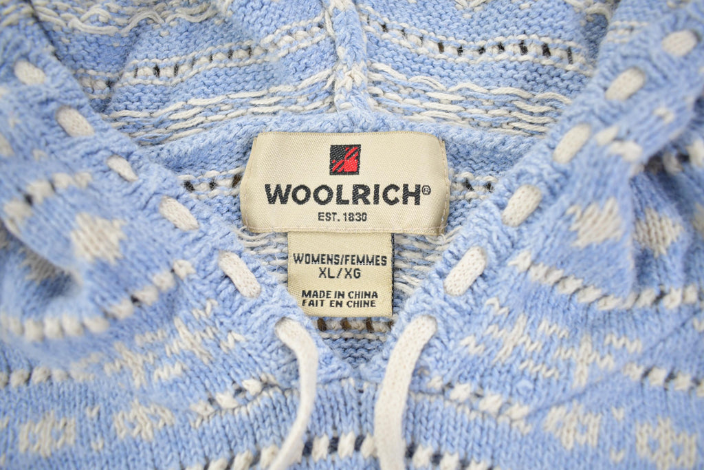 Vintage Y2K Woolrich Knit Pattern Hoodie