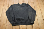 Vintage 1990s Black Blank Lee Crewneck Sweatshirt