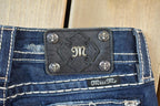Vintage Y2K Miss Me Bedazzled Low Rise Jeans Size 26x31