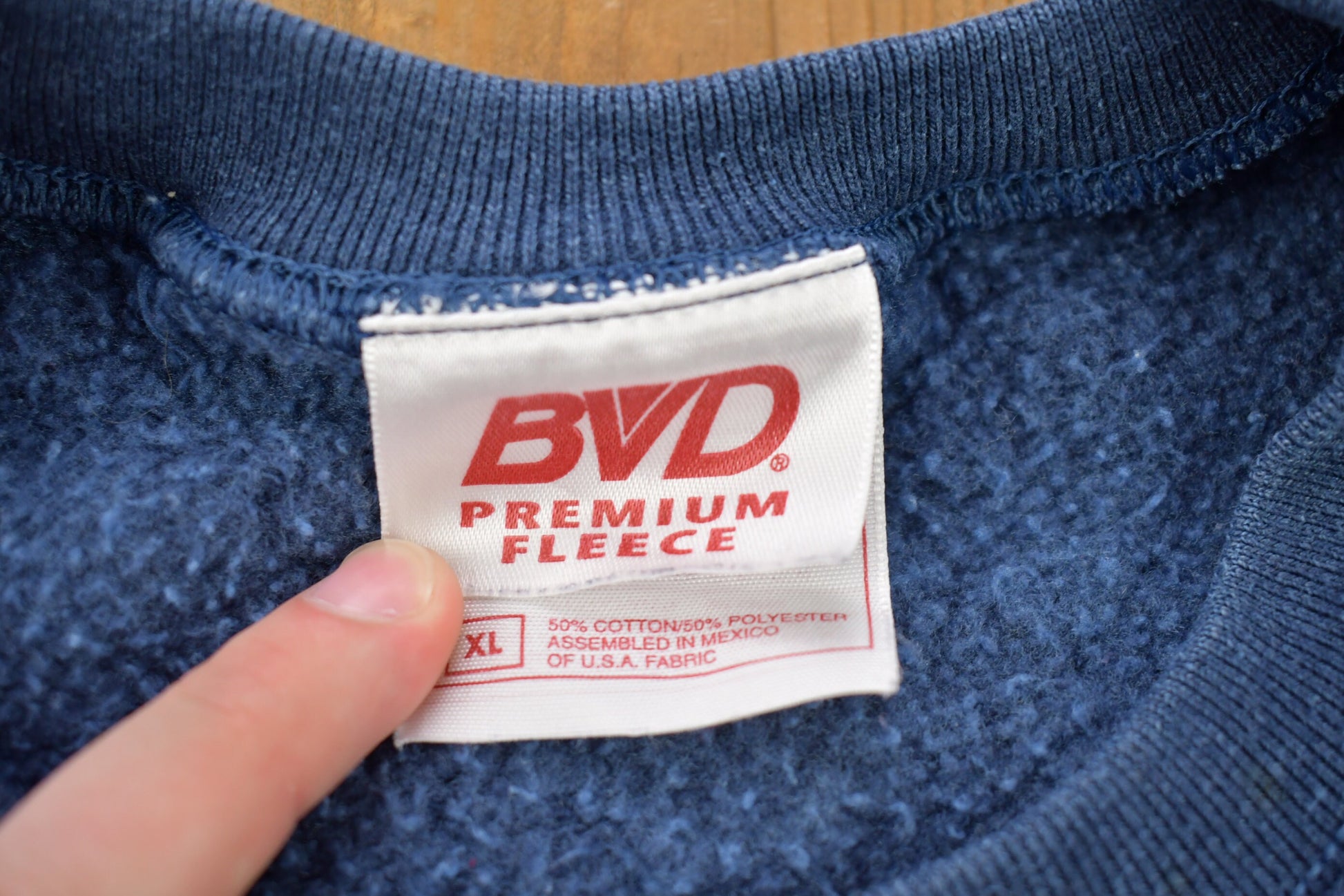 Vintage 1990s Blank Navy Blue Crewneck Sweatshirt