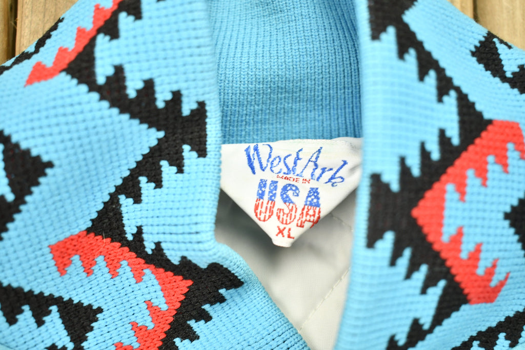 Vintage 1990s Aztec Print Windbreaker Jacket