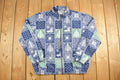 Vintage 1980s Teddi All Over Print Full Zip Fleece Sweater