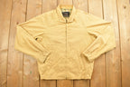 Vintage 1980s Sportswear Blank Beige Windbreaker Jacket