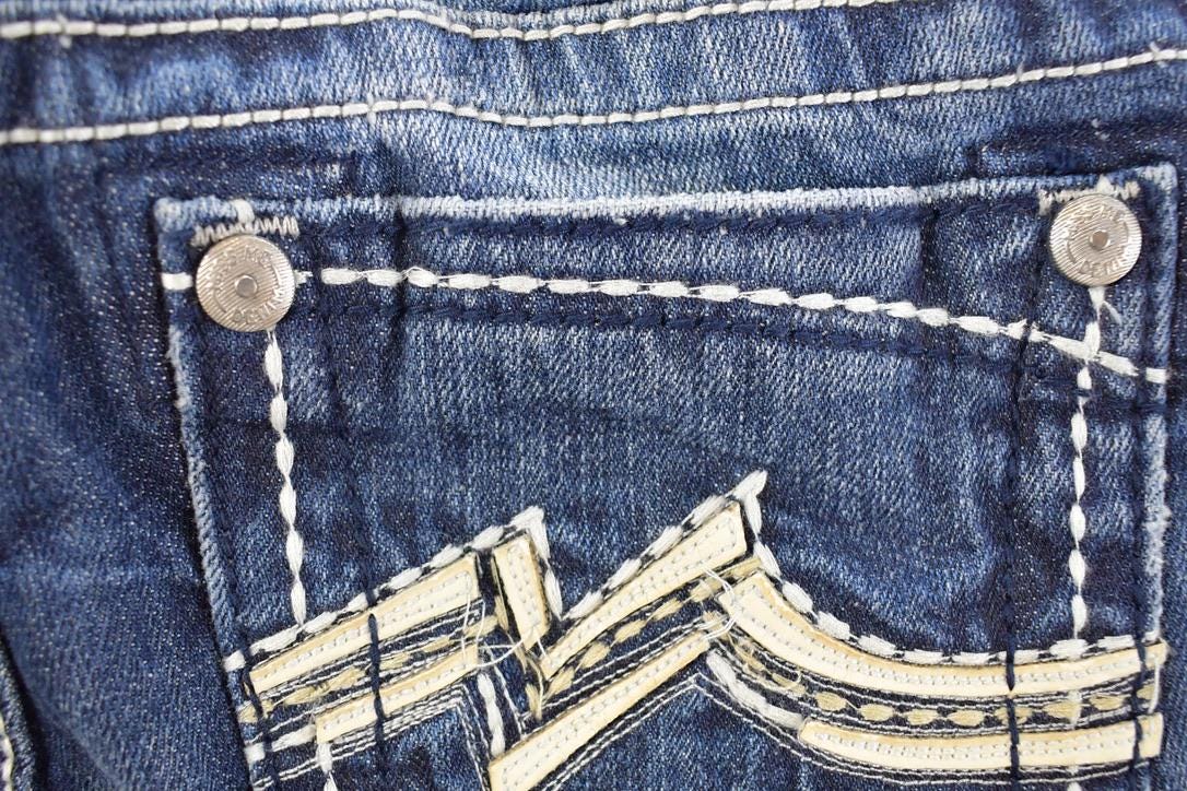 Vintage Deadstock Y2K Miss Me Bedazzled Low Rise Jeans Women's Size 26x31