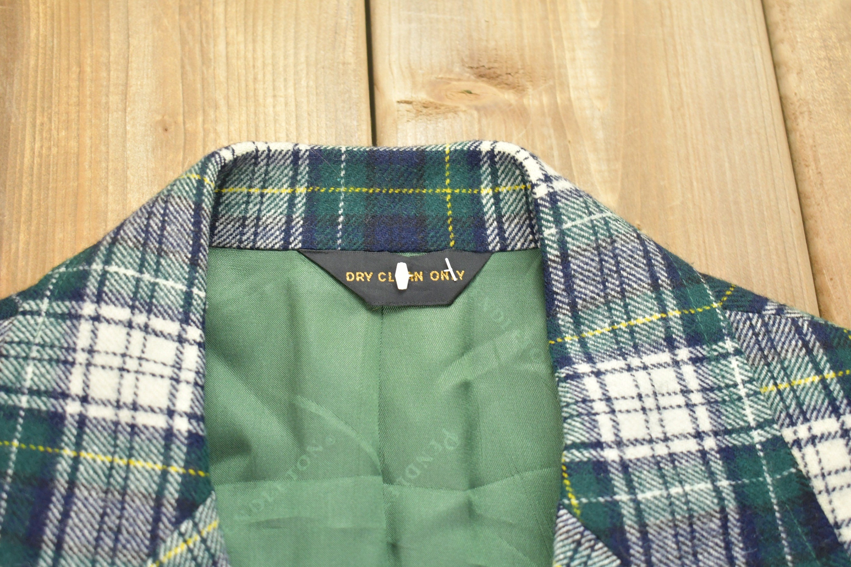 Vintage 1990s Pendleton Wool Plaid Blazer Jacket
