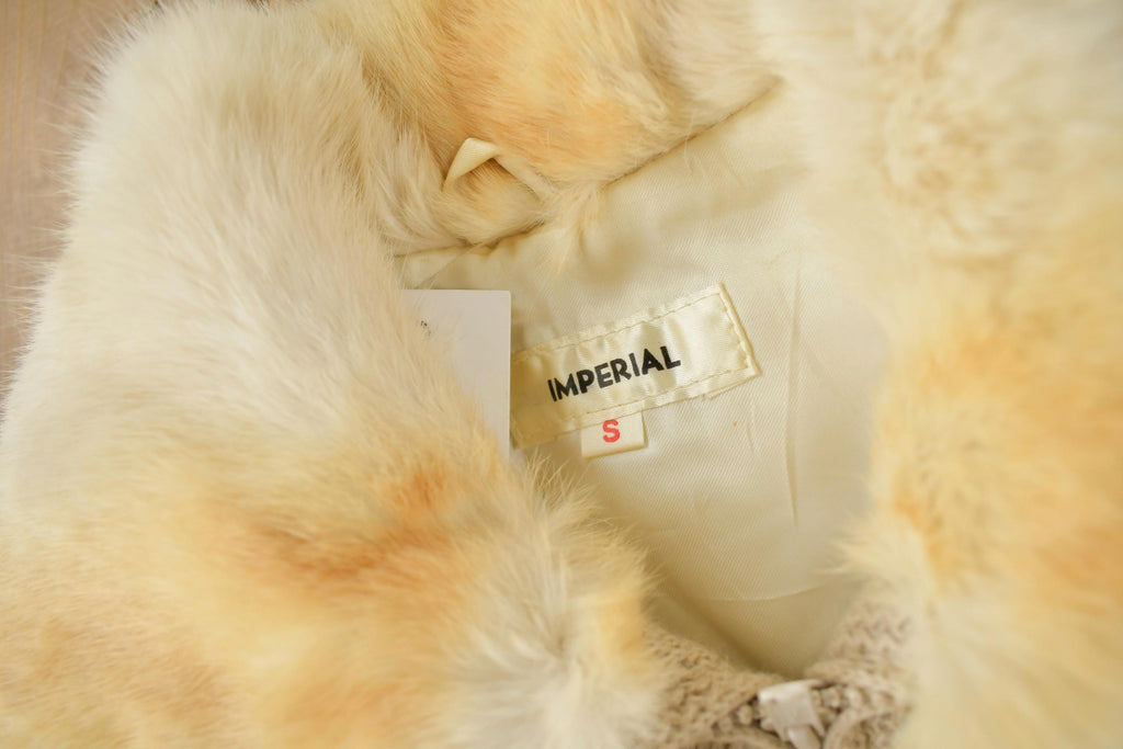 Vintage 1980s Imperial Rabbit Fur Coat Size Small