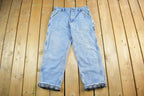 Vintage 2000s Carhartt Flannel Lined Denim Work Jeans Adult 33 x 30