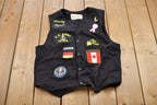 Vintage 1990s Army Veteran Patchwork Vest