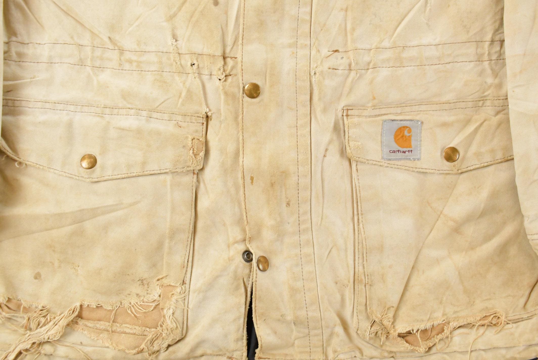 Vintage 1990s Carhartt Sun Faded Canvas Jacket Men's XL