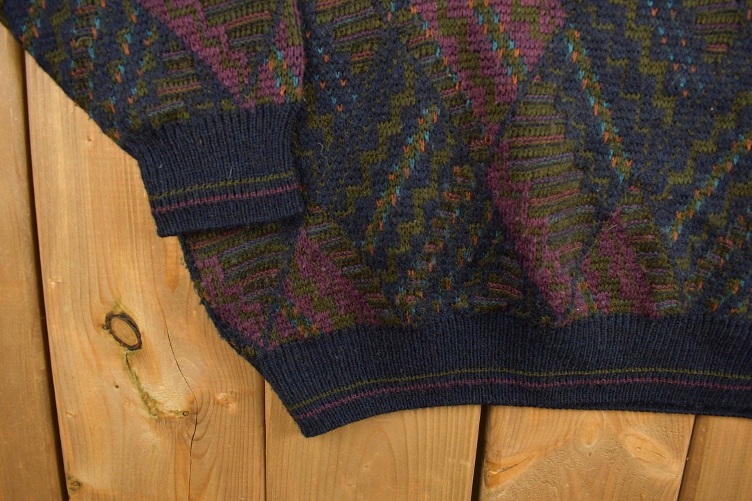 Vintage 1990s London Fog V Neck Knitted Sweater