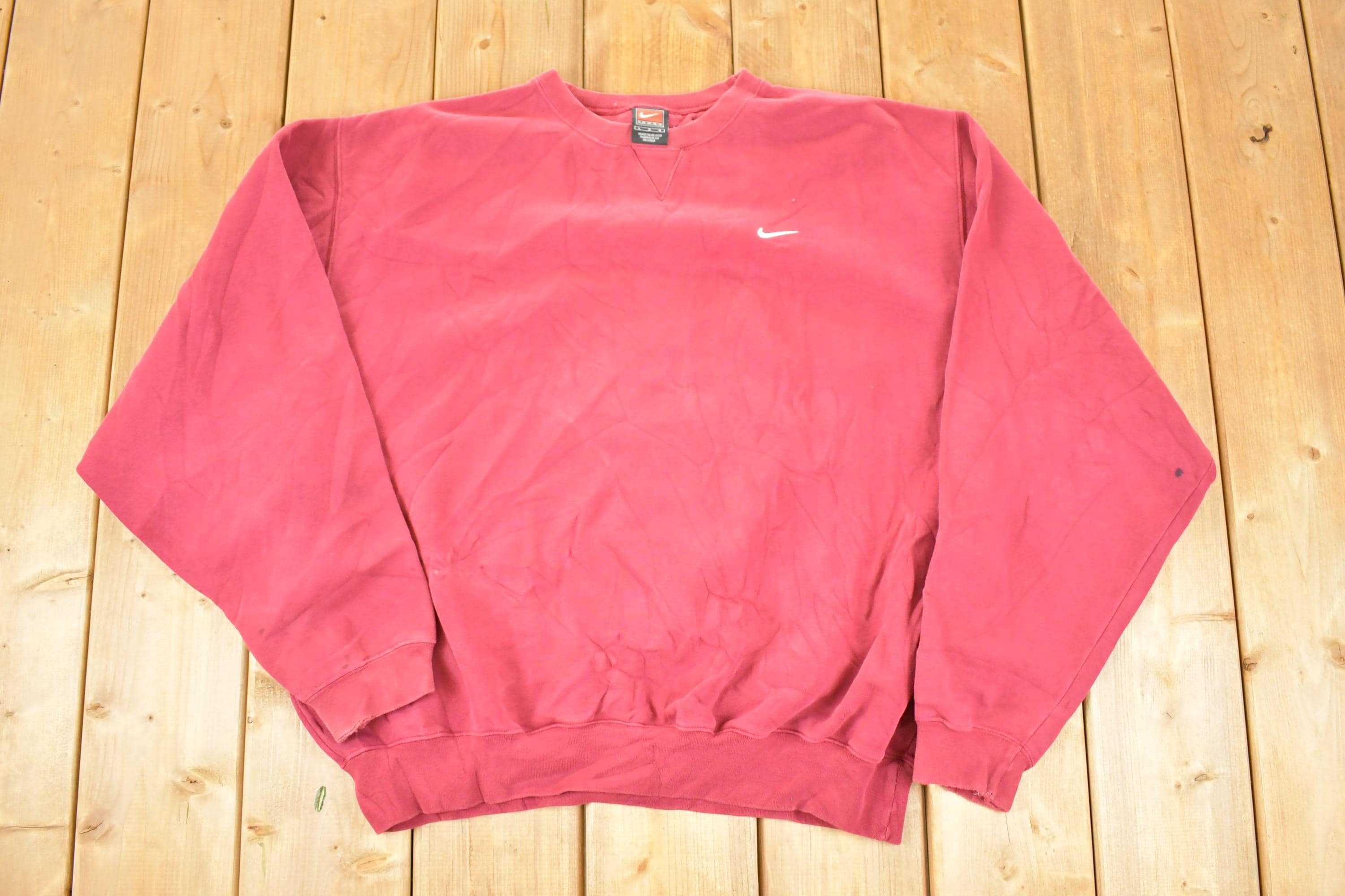 Vintage 1990s Nike Embroidered Mini Swoosh Sweatshirt Mens XL