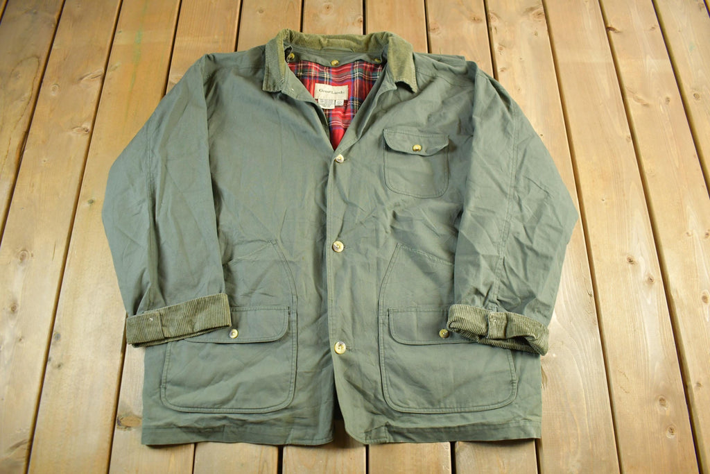 Vintage 2000s Greatland Flannel Lined Barn Chore Coat Men's XL