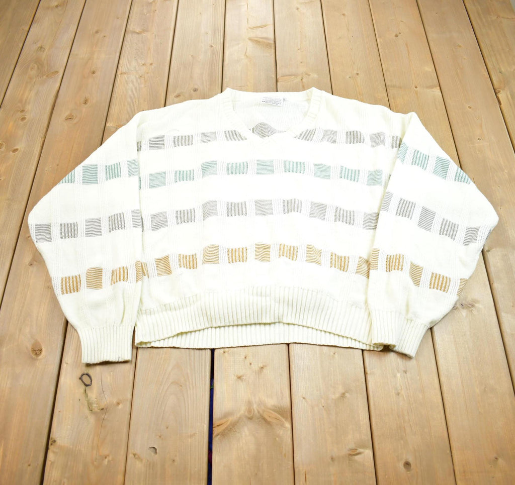Vintage 1980s London Fog Knit Crewneck Sweater Made In USA