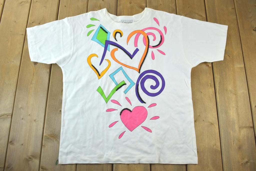 Vintage 1990s Santoria Hearts Graphic T-Shirt