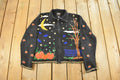 Vintage 1990s Studio Boo Patchwork Embroidered Full Zip Knit Sweater Women's Large