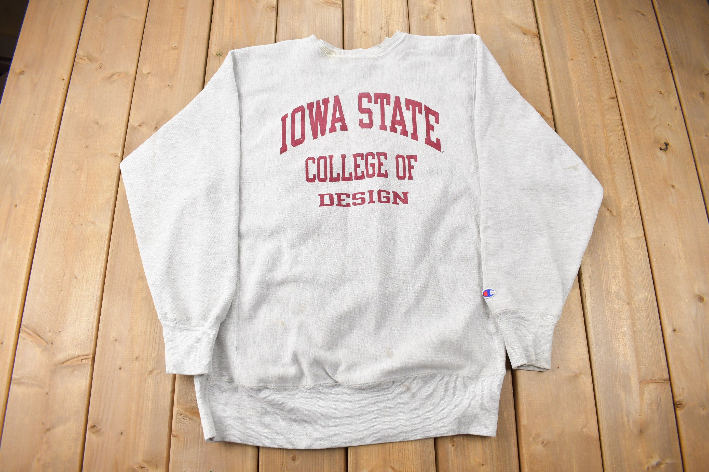 Vintage 1990s Iowa State College of Design Champion Reverse Weave Crewneck