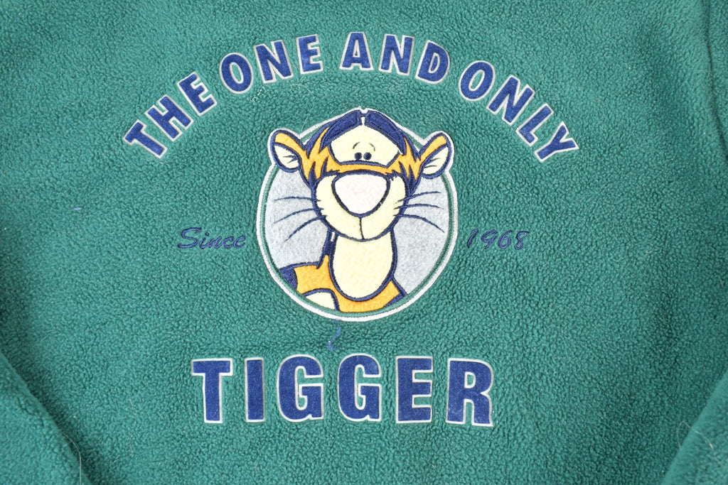 Vintage 1990s Tigger The One And Only Disney Fleece Crewneck  Vintage Sweatshirt  Vintage Disney  Mickey  Embroidered  Made In USA