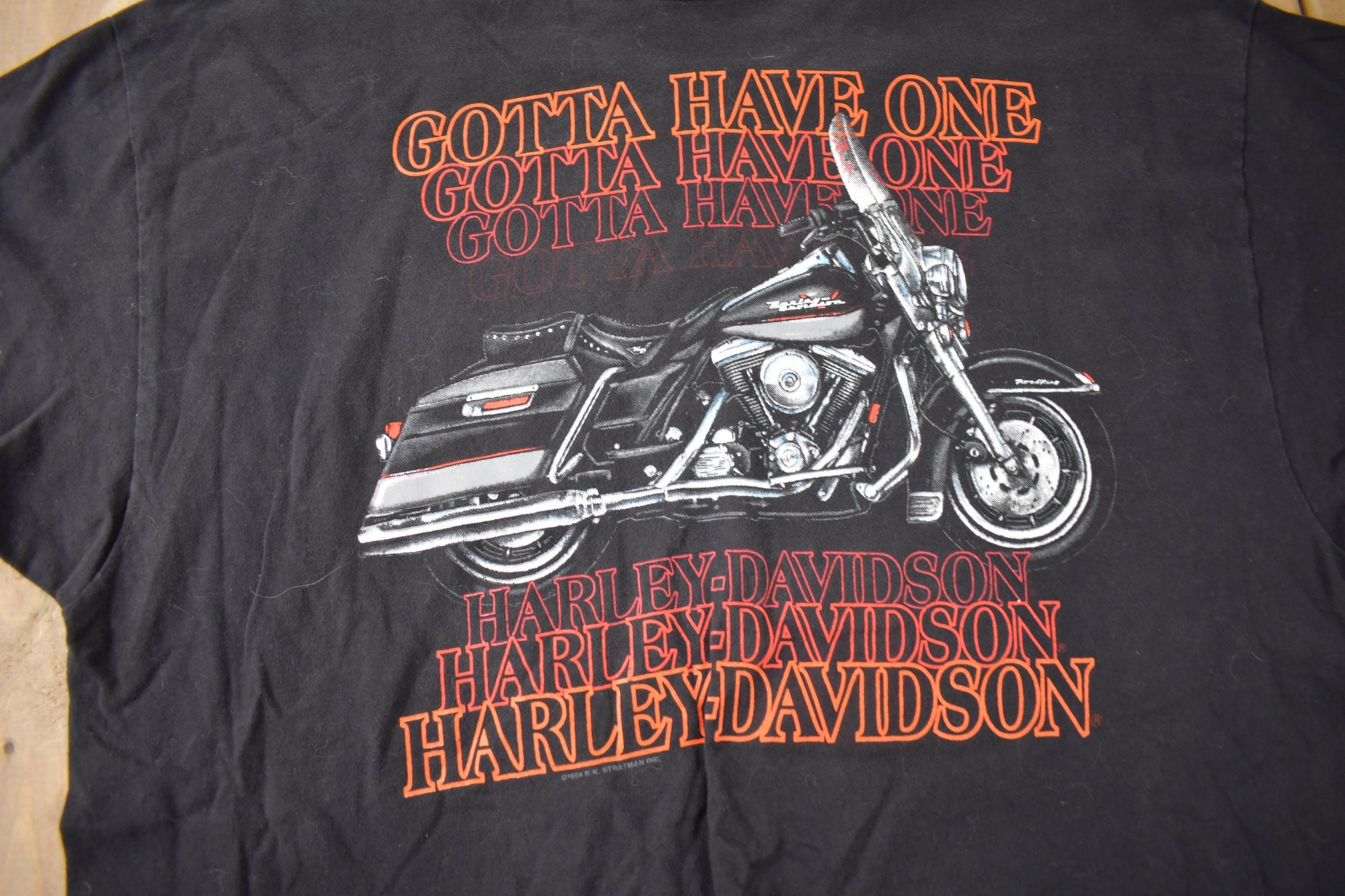 Vintage 1994 Harley Davidson Motorcycles Syracuse New York Single Stitch Graphic T-Shirt Made In USA