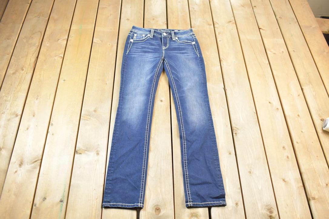Vintage Y2K Miss Me Bedazzled Low Rise Jeans Size 26x32