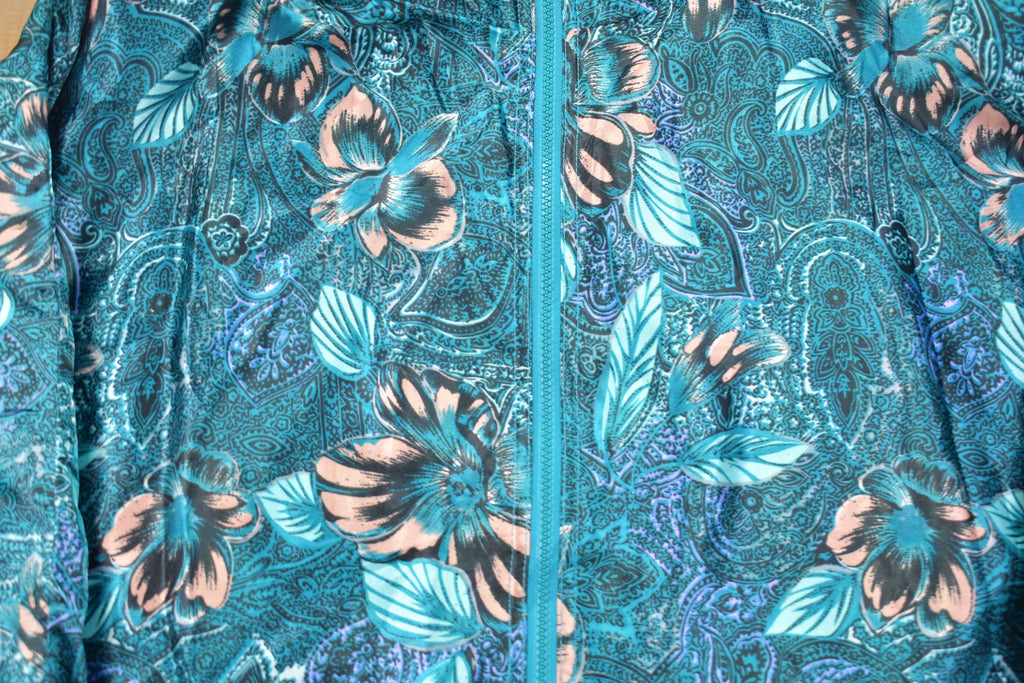 Vintage 1990s Floral All Over Print Reversible Windbreaker Jacket
