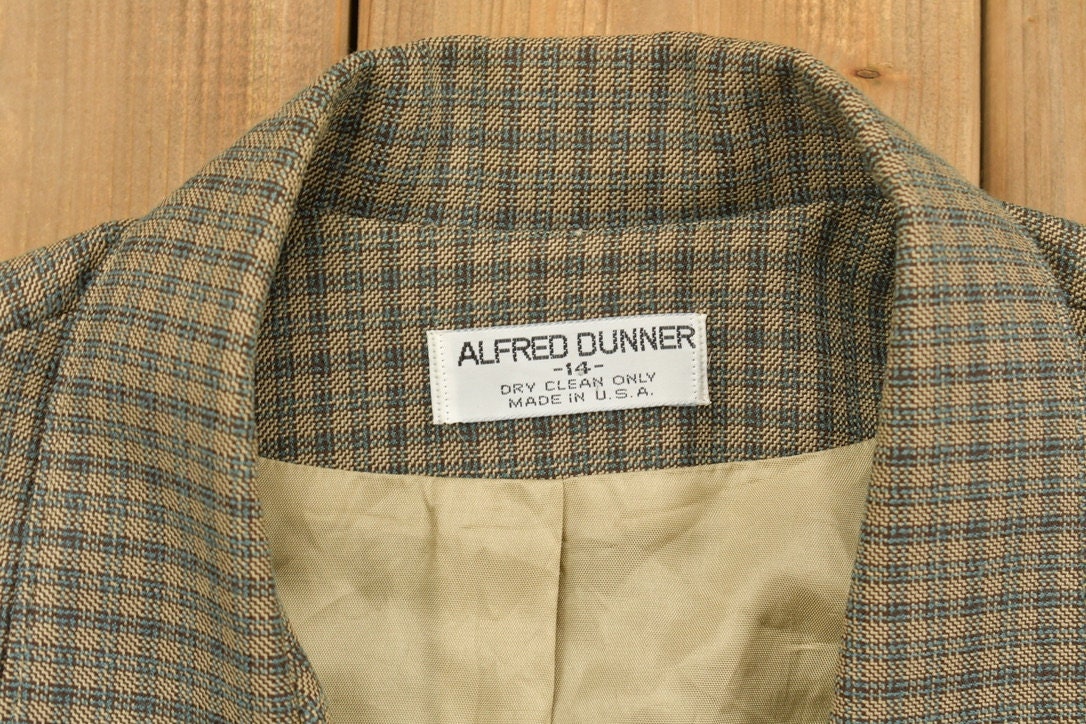 Vintage 1990s Alfred Dunner Plaid Blazer Jacket