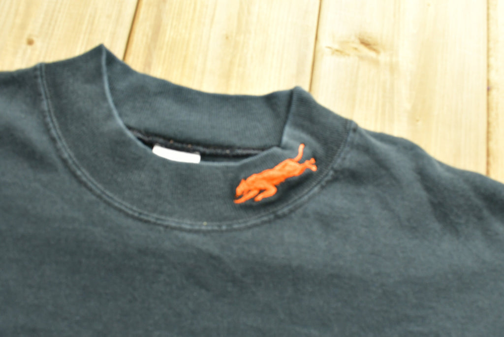 Vintage 1990's Panther Embroidered Blank Mockneck Shirt