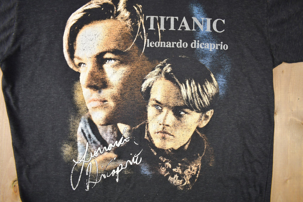 Vintage 1997 Titanic Leonardo DiCaprio Movie Promo T-shirt Size Medium