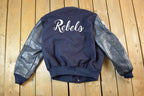 Vintage 1990s Rebels Butwin Champion Leather & Wool Varsity Jacket Made In USA