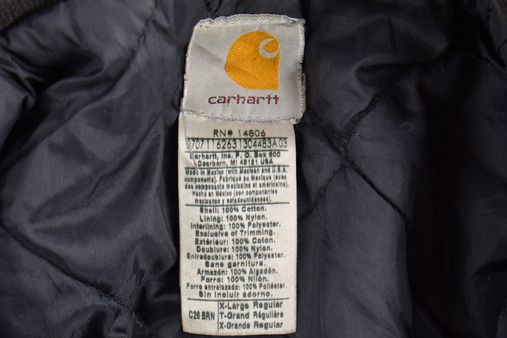 Vintage 1990s Beige Quilt Lined Carhartt Traditional Jacket