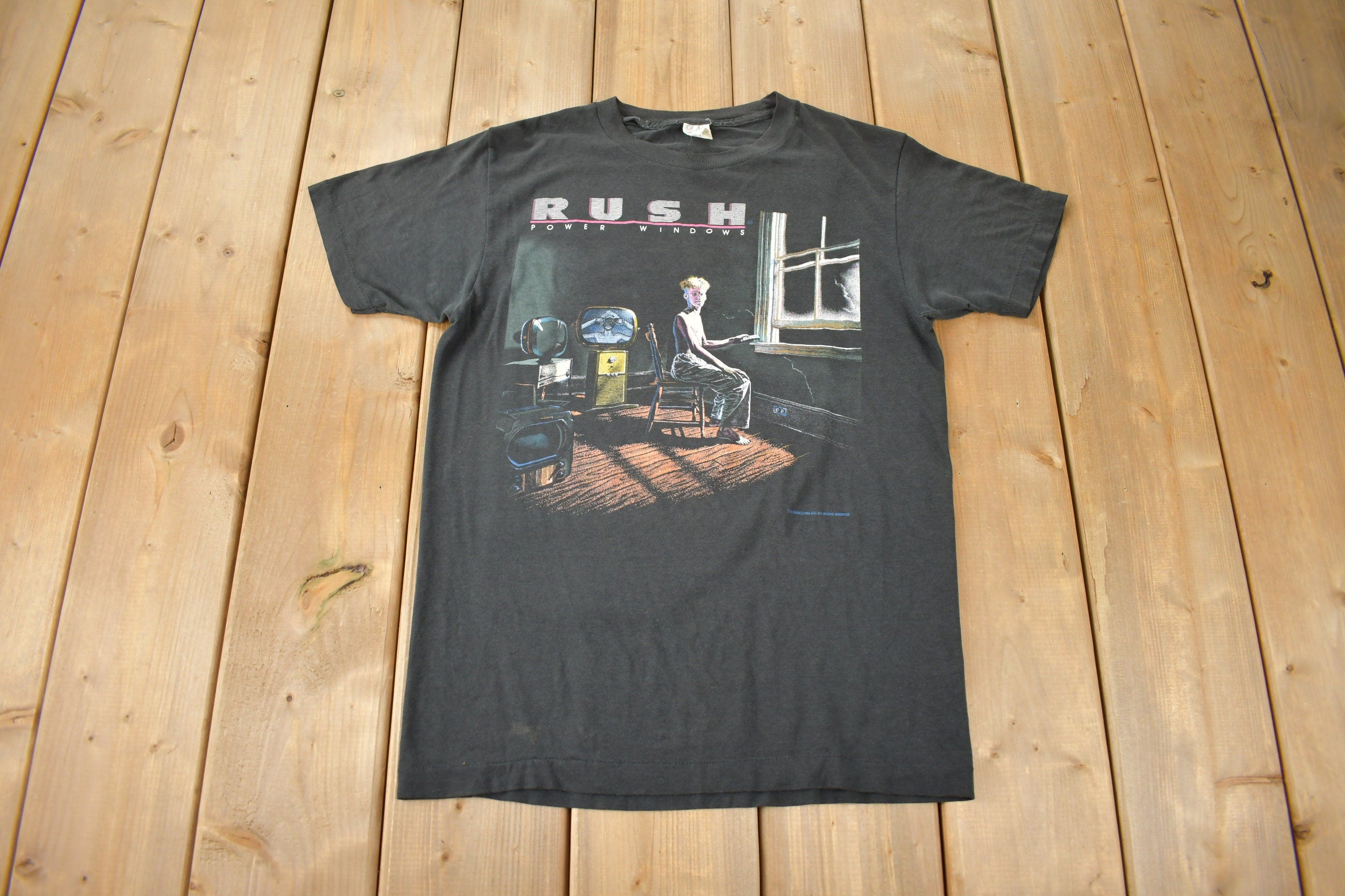 Vintage 1985 Rush Power Windows Tour Single Stitch Band T-shirt Made in USA