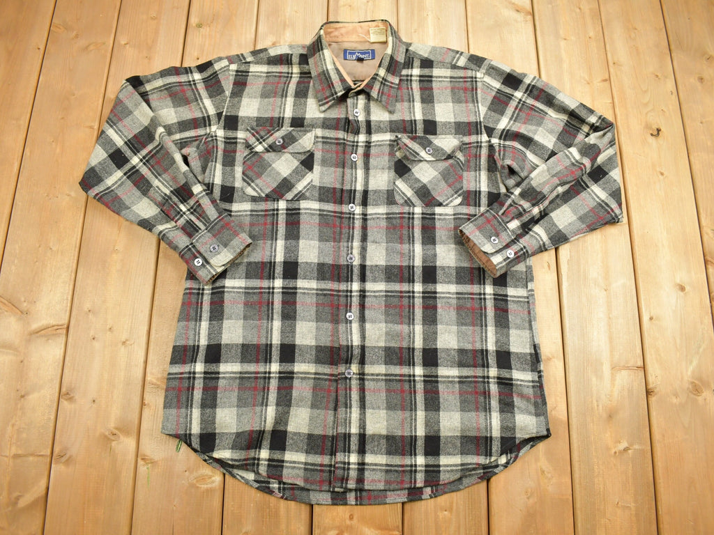 Vintage 1990s Elk Mont Plaid Button Up Shirt