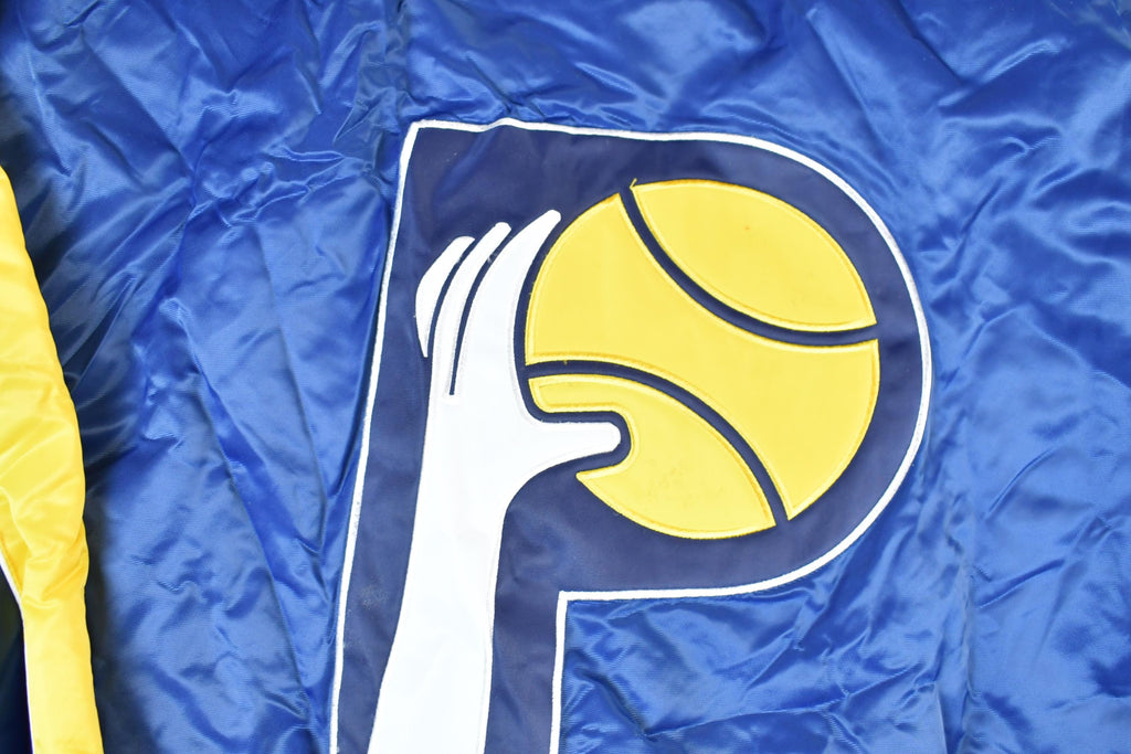 Vintage 1990s Indiana Pacers NBA Hardwood Classics Puffer Bomber Basketball Warm Up Jacket