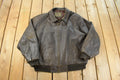 Vintage 1990s South Wind Leather Bomber Flight Jacket Men's XL