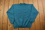 Vintage 1990s Tultex Blue Blank Crewneck Sweatshirt