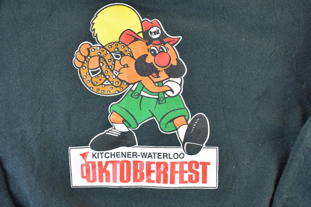 Vintage 1990s Kitchener Waterloo Oktoberfest Crewneck Sweatshirt Made In USA