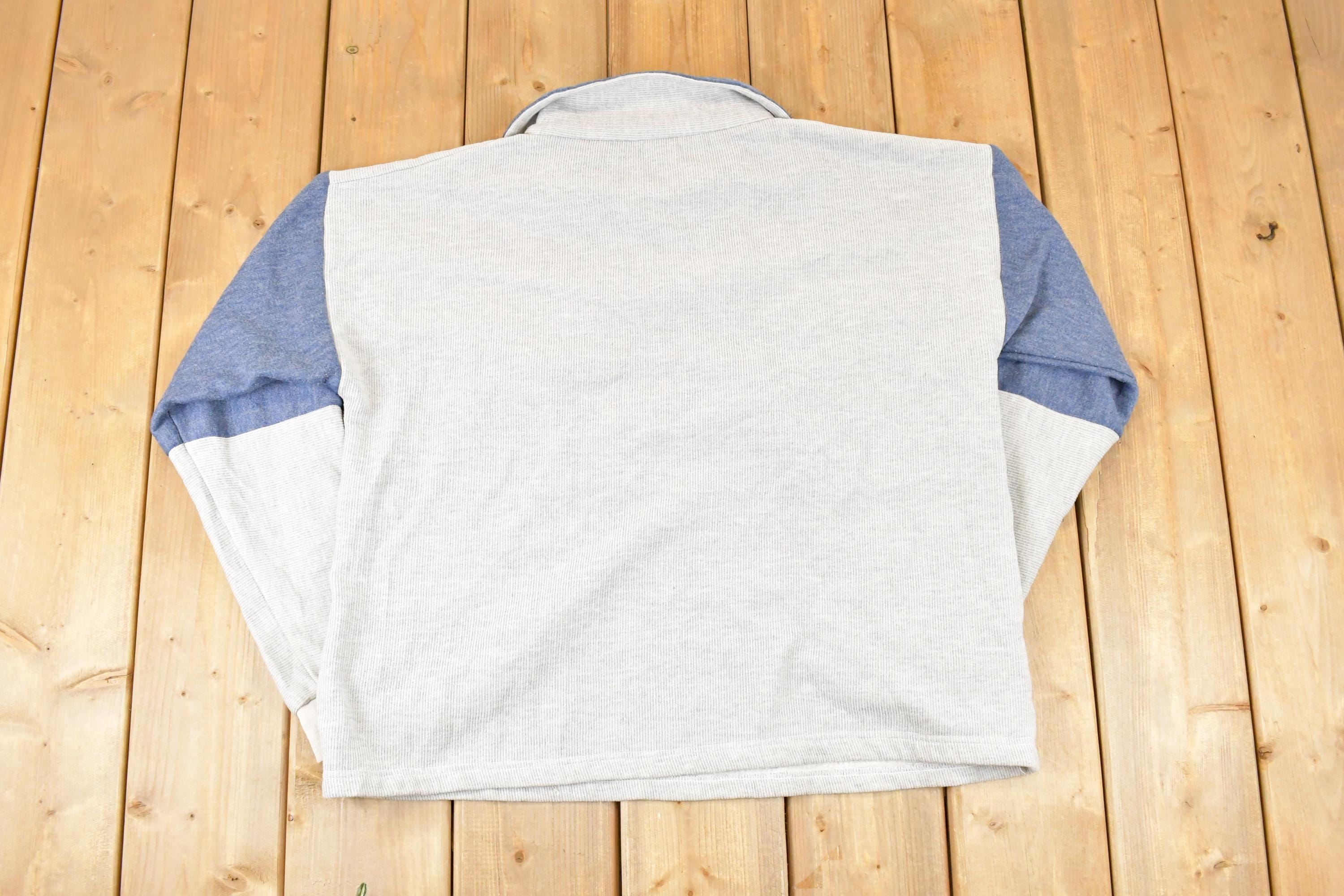 Vintage 1990s Alaska Polar Bear Quarter Zip Graphic Print Sweatshirt Mens L