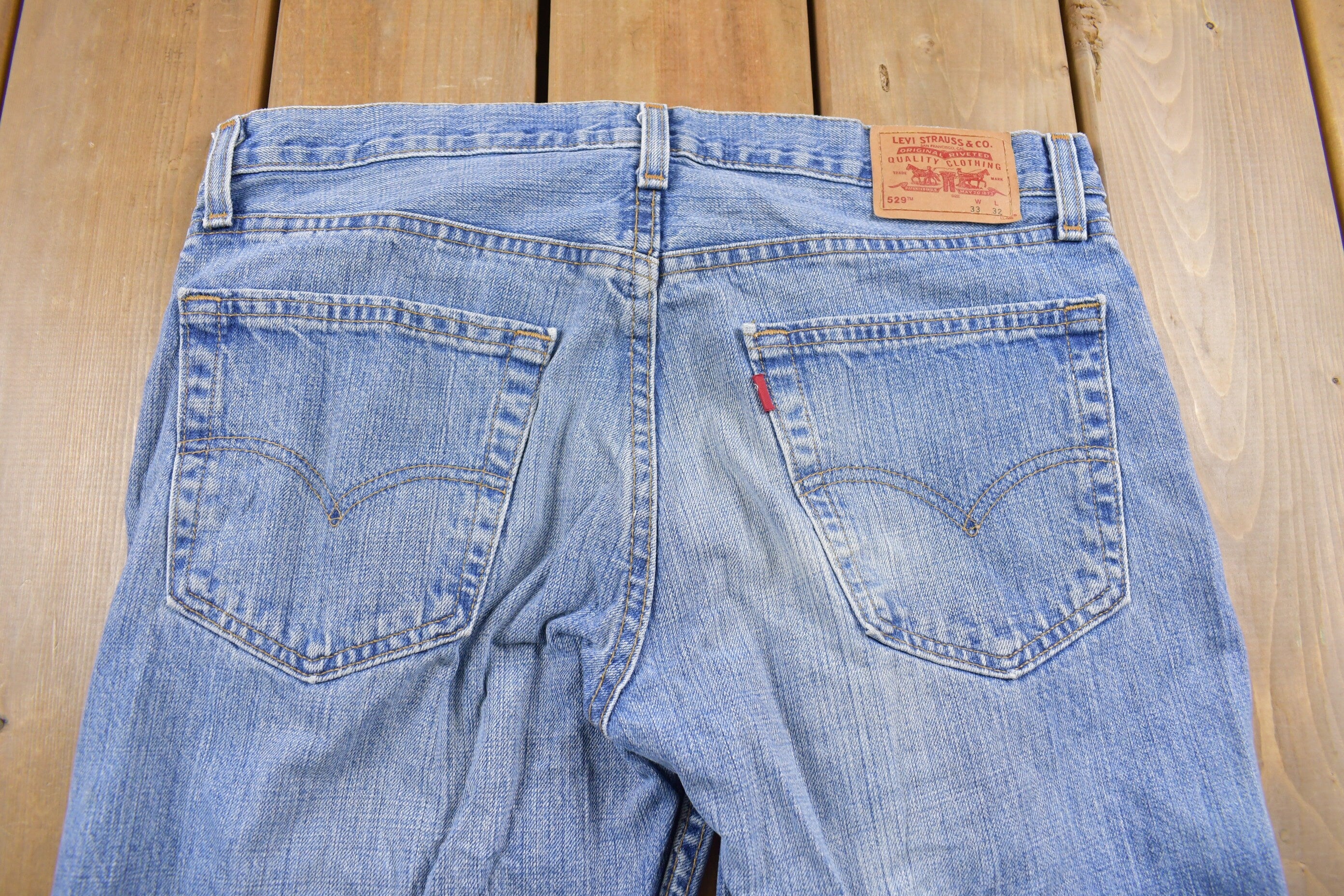 Vintage 1990s Levi's 529 Red Tab Jeans Size 34 x 32