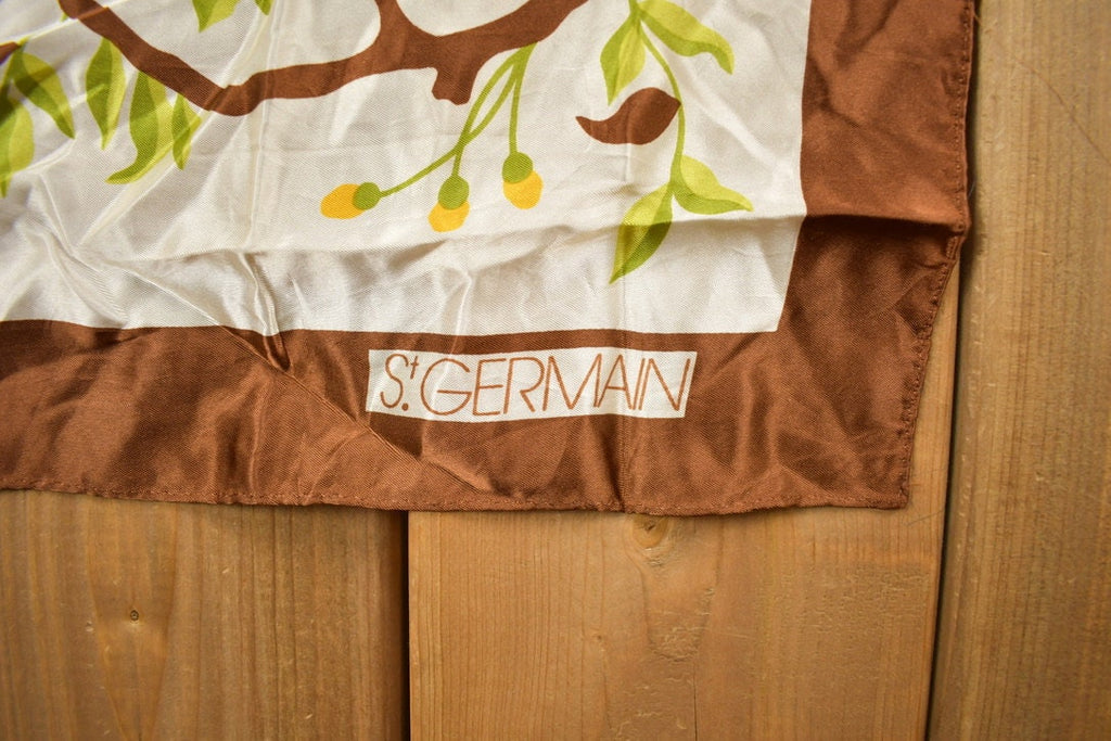 Vintage 1980s Floral St. Germain Scarf