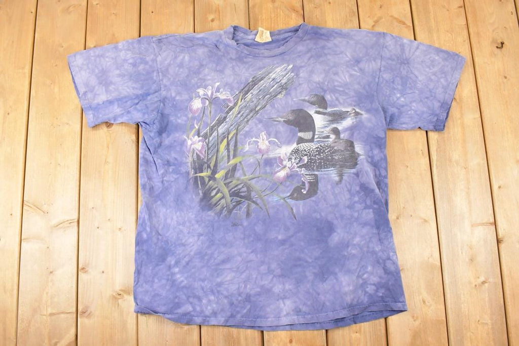 Vintage 1990s The Mountain Two Loons Souvenir Travel T-Shirt Men's XL