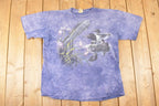 Vintage 1990s The Mountain Two Loons Souvenir Travel T-Shirt Men's XL
