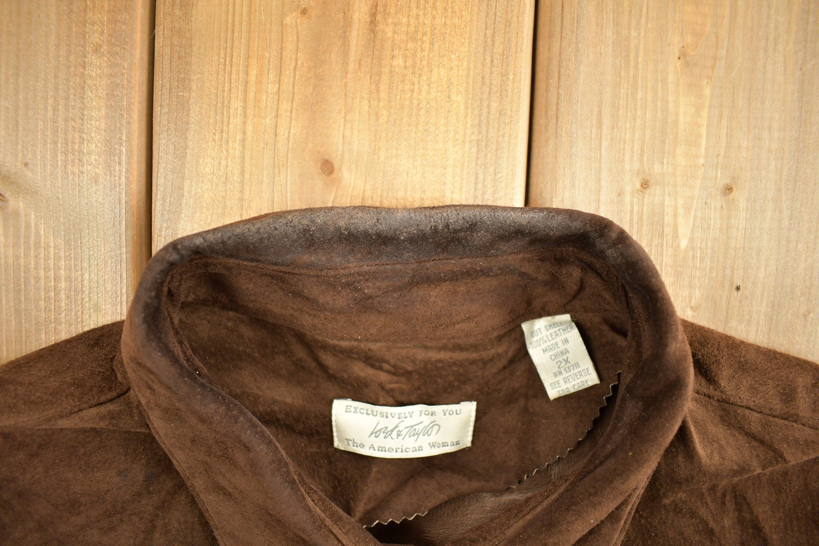 Vintage 1980s Lord and Taylor 100% Leather Button Up Shirt