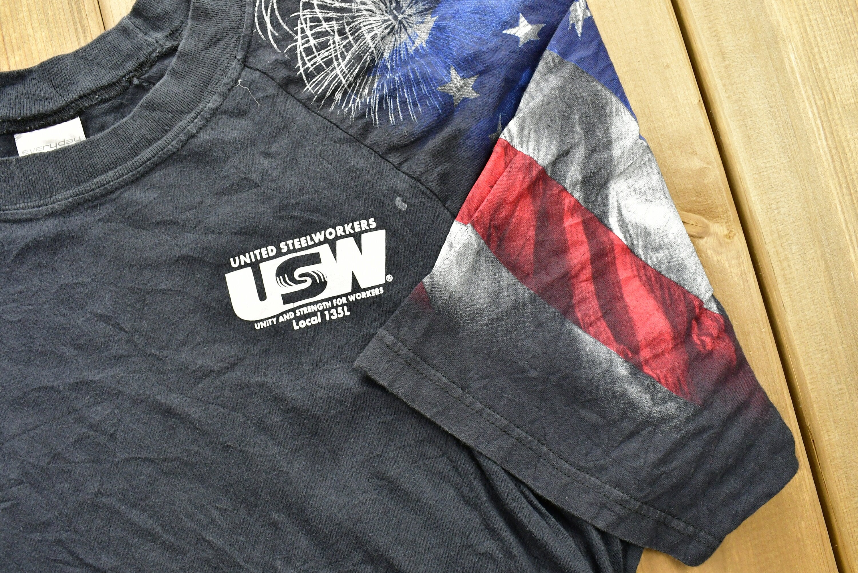 Vintage 1990's United Steel Workers Graphic T-Shirt