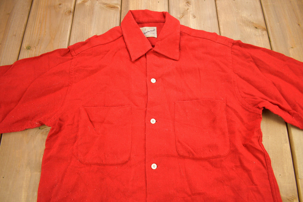 Vintage 1970s Sandy Mac Donald Red Button Up Shirt