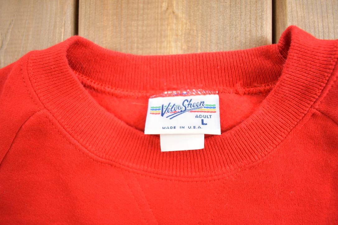 Vintage 1990 MLB Baseball World Series Cincinatti Reds Colorblock Crewneck Sweatshirt Made In USA