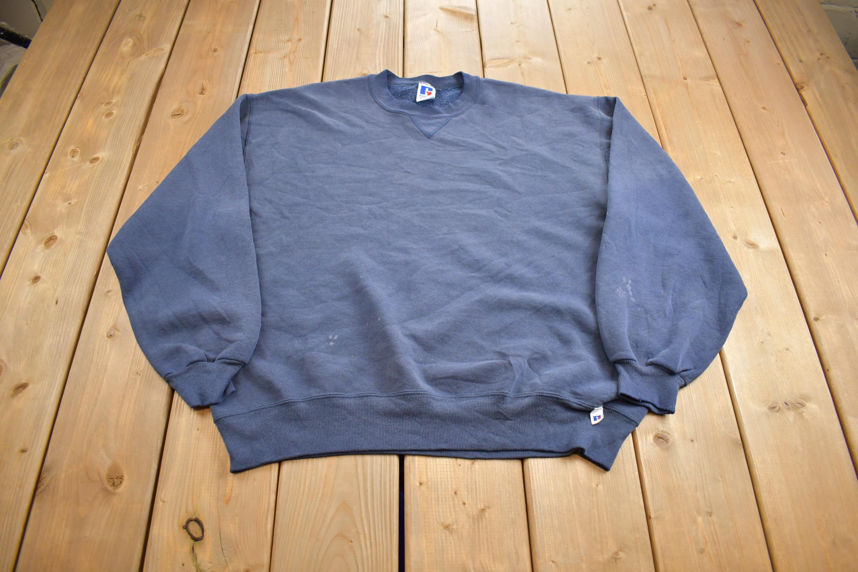 Vintage 1990s Blank Russell Athletic Crewneck Sweatshirt Made In USA