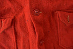 Vintage 1940s North Country Red Wool Button Up Shirt
