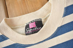 Vintage 1990s Blank Striped Women's Hanes Crewneck Sweatshirt Made In USA