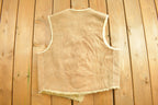 Vintage 1990s Leather Horse Western Sherpa Vest