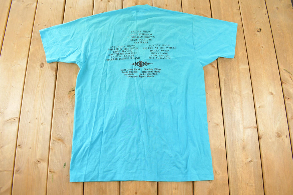 Vintage 1990 Country Fest Music Fair Graphic T-Shirt Men's Large