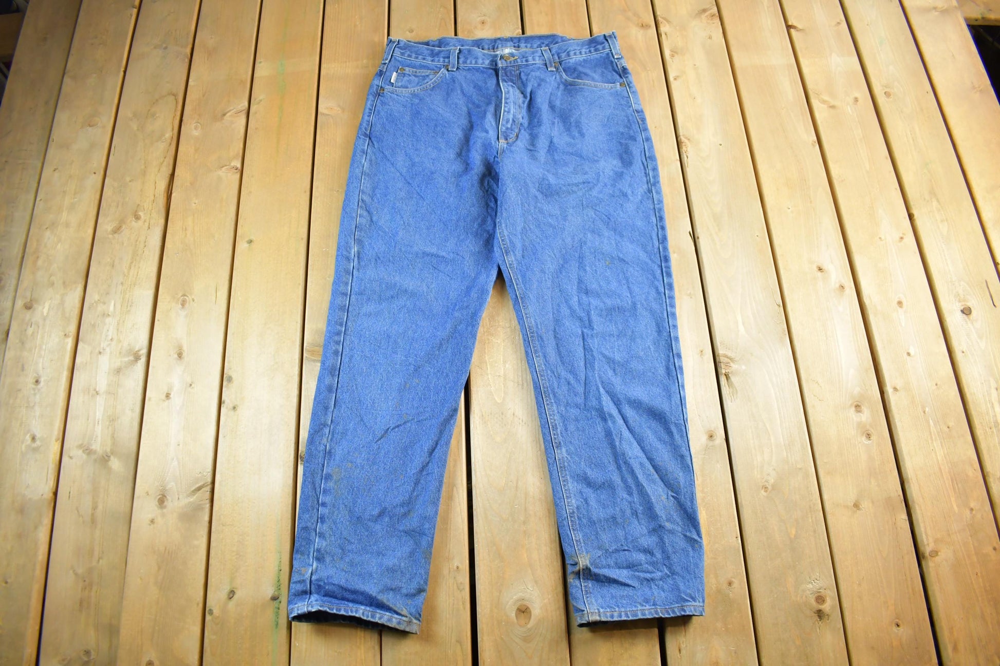 Vintage 2000s Carhartt Relaxed Fit Denim Work Jeans Size 38 x 32